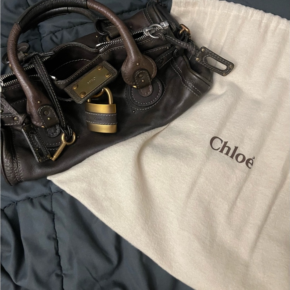 Authentic Vintage chloe paddington bag color brown